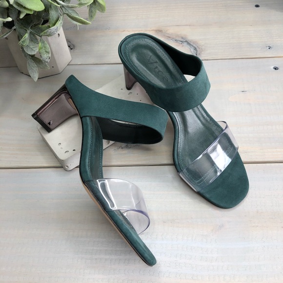 Anthropologie Shoes - Anthropologie Vicenza Caracas Green Slip On Heels